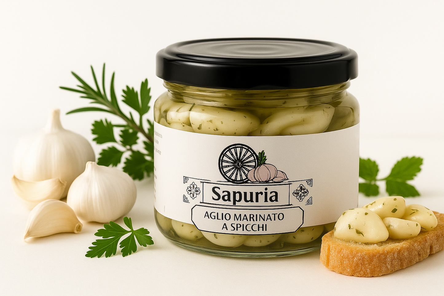 Aglio marinato a spicchi